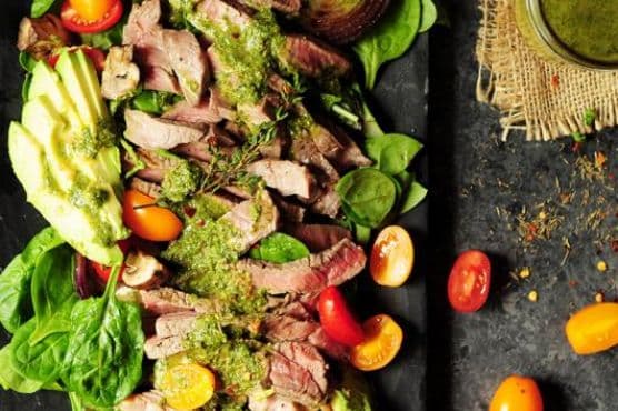 Steak Salad with Chimichurri Sauce recipe