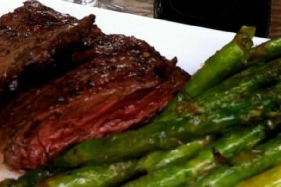 Chimichurri Skirt Steak with Grilled Asparagus recipe