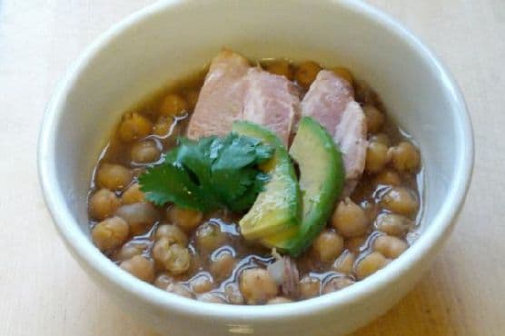 Slow Cooker: Pork and Garbanzo Beans recipe