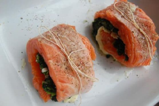 Stuffed Salmon With Tomato-Olive Tapenade recipe
