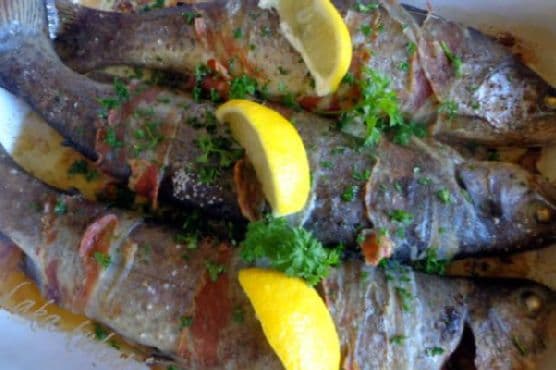 Trout wrapped in bacon recipe