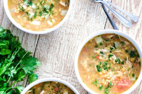 Red Lentil Soup with Chicken and Turnips recipe