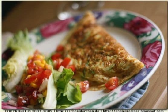 Zucchini Chicken Omelette recipe